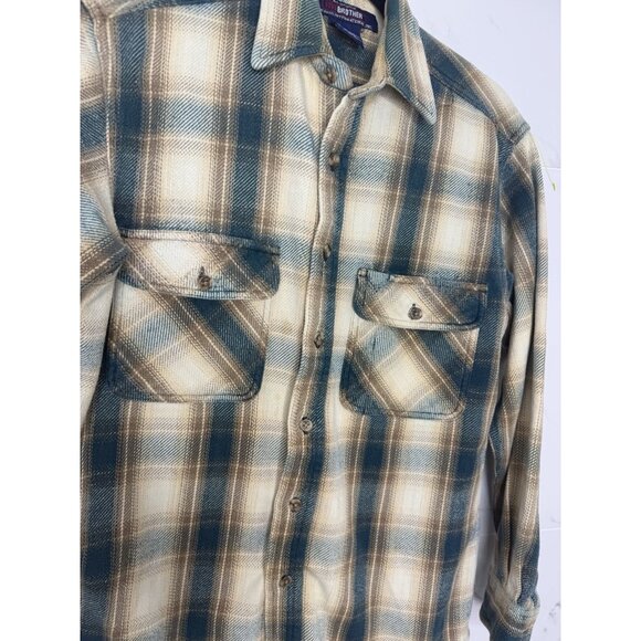 VTG Five Brother by Sapko Plaid Flannel Shirt Shacket Red M Lumberjack Cabincore - Picture 3 of 9